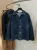 DestaqueYuran 26 Novo Outono Japonês Jeans Estruturado Dividido Estilo Boyfriend Solta Jaqueta Camisa Jeans