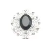 Aleación con Incrustaciones de Diamantes Estilo Coreano Ovalada de Cristal Accesorios para Joyería DIY Accesorios para el Cabello Cierre Plano Venta Caliente Transfronteriza