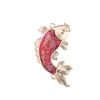 Pingente de Brocado da Dinastia Song com Peixe Koi Bordado Dupla Face Presentes Culturais e Criativos Broche para Hanfu Qipao Acessórios de Joias Semi-Acabados Venda por Atacado