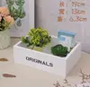 Nova Mesa de Sobremesas Branca Prateleira Madeira Acrílico Branco Suporte de Exibição Mesa Decoração Conjunto de Dez Peças