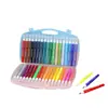 Plumones de Acuarela Lavables Cabeza Suave para Niños Guardería Set de 12 Colores Pincel Set de 36 Colores Materiales de Arte para Escuela Primaria -1