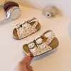 Uau, Sapatos Casuais Infantis Feitos Sob Medida, Novos Chinelos de Cortiça para Bebês, Sandálias Estilosas de Princesa para Meninas Estilo Coreano de Verão