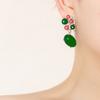 Novos brincos exagerados elegantes estilo europeu e americano brincos pendentes itens da moda brincos de luxo leve da moda atacado mulheres