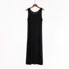 Vestidos Chaleco de Modal para Mujer de Verano Base Vestido Largo Talla Grande Holgado Camisón Pijama Delgado Ropa de Casa
