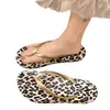 Chanclas de Verano Estilo Nuevo con Estampado de Lunares, Leopardo y Cuadros para Mujer, Chanclas de Suela Gruesa, Chanclas de Playa para Exteriores a Prueba de Viento y Antideslizantes