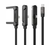 Suporte para celular com cabo de dados, carregamento rápido transfronteiriço de 240W, suporte multifuncional para celular com cabo de dados integrado, não bloqueia as mãos, duplo C