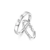 Anel de casal um par de anel de diamante simples personalizado puro japonês e coreano anel de proposta masculino e feminino estudante