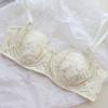 Kang Hou Qianjin Conjunto de Lencería Strapless de Celebridad para Chica Satén Francés Copa Fina Push-Up para Pecho Pequeño
