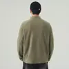 Sudadera con Capucha para Hombre Cuello Alto 2026 Otoño Nuevo Estilo Japonés Color Sólido Patchwork Cremallera Media Cremallera Chaqueta Cardigan Moderna Algodón
