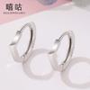 Pendientes de plata de ley S925 para mujer, aretes sencillos de moda, estilo viento frío, nuevos aretes con temperamento, E1243