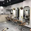 Espejo de barbero espejo de peluquería cuidado de la belleza espejo de tienda de peluquería mesa espejo de barbería dedicado a salón de peluquería moda en línea led