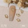 Arte de uñas Cyber Celebrous Love, joyería de aleación, conejo, metal, lazo siamán, decoración de uñas de oso tridimensional japonés.
