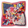 Bufandas de Seda al por Mayor para Regalos en el Extranjero y Recuerdos, Seda Genuina Transfronteriza Primavera y Verano Decorativo 53cm Pañuelo de Cuello Floral Bufanda Cuadrada Pequeña