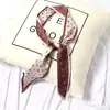 Bufanda de seda para mujer primavera y otoño estilo coreano Corea del Sur bufanda con cinturón de cinta puntiaguda de longitud media banda para el pelo de verano bufanda de moda