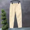 Pantalones cortos de estilo harén para hombre de alta calidad para primavera, verano y otoño, marca de moda, pantalones de traje fluidos, corte ajustado, pantalones casuales para hombre cónicos