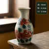 Jarrón pequeño de cerámica pintado a mano de Jingdezhen, creativo de gres, para arreglos florales, adornos para sala de estar, artículos hidropónicos de escritorio
