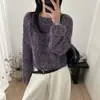 Suéter de seda brilhante popular deste ano para mulheres, novo estilo coreano outono/inverno 2026, modelagem solta, elegante, rejuvenescedor, blusa de malha base macia e aconchegante