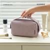 Bolsa Cosmética Portátil de Gran Capacidad Tostada de Una y Doble Capa para Viaje al Aire Libre, Almacenamiento de Cosméticos para Brochas de Cejas y Base