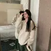 ¡Enviado! Foto real del nuevo suéter pullover holgado de estilo coreano simple para otoño e invierno, tejido casual y relajado para mujer