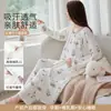 Nuevo vestido de algodón puro de gasa para maternidad de otoño de Xiyue, con cuello redondo y manga larga, dulce camisón para futuras mamás
