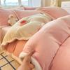 Veludo Leite Cashmere Conjunto de Quatro Peças Inverno Acolchoado Veludo Dupla Face Capa de Edredom Veludo Coral Conjunto de Três Peças Lençóis de Cama Inverno Forrado com Fleece
