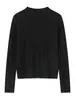 Suéter de Caxemira Estilo Coreano Emagrecedor Camisa Base Pura Montanha Cânhamo Torcido Outono e Inverno Feminino Gola Alta Meia Slim Novo Grosso