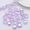 Nuevo colgante de cristal rosa agua cristal morado vidrio semi-AB cuentas accesorios de joyería DIY para pendientes, collares y pulseras