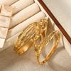 Pulseira de design de nicho de personalidade europeia e americana, textura, banhada a ouro 18K, não desbota, temperamento de luxo leve, joalheria fina, mulheres, atacado