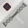 Adequado para Pulseira de Apple Watch, Pulseira de Metal com Cravejado de Diamantes em Formato de O Estilo Chanel, iWatch 1ª a 11ª Geração Pulseira de Aço em Estoque