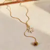 Collar Colgante Copo de Nieve de Circonita Estilo Coreano Lujo Ligero Moda de Alta Gama Exquisita Cadena para Suéter Nicho Versátil Collar de Temperamento