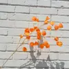Simulación 3 tenedores flor linterna amante fruta flor falsa boda área de bienvenida decoración de techo flor de seda suave fábrica venta al por mayor