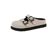 Sandálias Birkenstock retrô estilo floresta, com sola grossa, bico fechado, mules de calçar fácil para mulheres, novos chinelos de calçar fácil da moda 2026