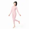 Conjunto de roupa íntima térmica espessa de fleece, alta elasticidade, confortável e versátil, para outono/inverno, de origem japonesa e coreana, para mulheres em tamanhos grandes