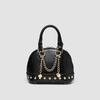 2026 Bolso de Mano de Diseño de Nicho de Gama Alta Color Dorado Champán con Remaches Carcasa de Bolso Pequeño en Forma de Concha Bolso de Hombro Cruzado de Moda Tipo Almohada
