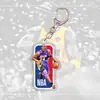 Nuevo llavero acrílico de Kobe de la NBA con colgante pequeño de dibujos animados de doble cara.