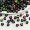 26 Letras Cuadradas de Letra Única Cuentas para Letras Accesorios para Joyería DIY Cuentas de Educación Temprana para Niños Hechas a Mano
