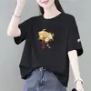 Camiseta de manga corta de marca con superávit de comercio exterior transfronterizo para mujer, top nuevo a la moda y juvenil de estilo chino para madres
