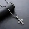Collar Cruz Acero de Titanio Moda Trendy para Hombre de Gama Alta Versátil Personalidad Diseño de Nicho Joyería que no se decolora para Mujer