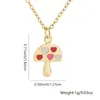 Estación Internacional Más Vendido Joyería para Mujer Chapado en Cobre Oro de 18K Collar Collar de Champiñón Pequeño Fresco Colgante Personalizado Creativo