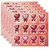 12 Adesivos de Coração Vermelho para o Dia dos Namorados Adequados para Presentes, Envelopes, Lembrancinhas de Casamento e Decoração de Festas