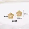 Materiais Base para Brincos DIY Zongxing com Revestimento de Cobre e Madre-Pérola para Brincos Artesanais de Trevo, Estrela e Borboleta com Base para Cravação de Jade