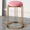 Taburete Estilo Nórdico Hogar Moderno Simple Redondo Bajo Popular Cibernético Lujo Ligero Perezoso Pequeño Taburete Mesa de Comedor Apilable Banco