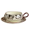 Série Flutuante Criativa Conjunto de Xícara e Pires de Café Caneca de Cerâmica Chá da Tarde no Escritório Xícara de Café Xícara de Água