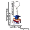 Llavero de Temporada de Graduación Transfronteriza, Birrete de Doctorado, Toga de Licenciatura, Colgante para Bolsa, Acrílico, Regalo de Graduación Estudiantil para Pareja