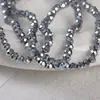 Contas facetadas de vidro de alta qualidade com cores iridescentes, contas de jade sintético, acessórios para pulseiras e colares DIY feitos à mão, atacado de joias