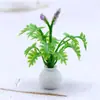 Ornatos de Flores para Jardim de Casa de Bonecas Micro Paisagismo, Vasos de Plantas Suculentas Artificiais Mini, Modelos de Plantas Verdes em Miniatura