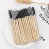 Atacado Haste de Bambu Descartável Pincel para Cílios Portátil Cerdas de Nylon Pincel Cosmético para Cílios Modelador de Cílios Pincel para Sobrancelhas Pente para Sobrancelhas