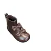 Novedades Otoño/Invierno 2026: Botas de Cuero a Cuadros con Lazo para Niñas, Estilo Británico Retro, Botas de Princesa Sencillas y Elegantes para Niñas, Modernas