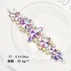 Serie de Color AB Flor de Cristal Diamante de Imitación Cadena de Flores Ojo de Caballo Diamante Flor Decoración de Cinturón para Ropa Hebilla de Diamantes Accesorios para Broche de Bolsa de Zapatos