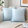 Amazon Explosions Fronha de Almofada com Franjas de Cor Sólida Suave na Borda Decorativa para Sofá da Sala de Estar Casa